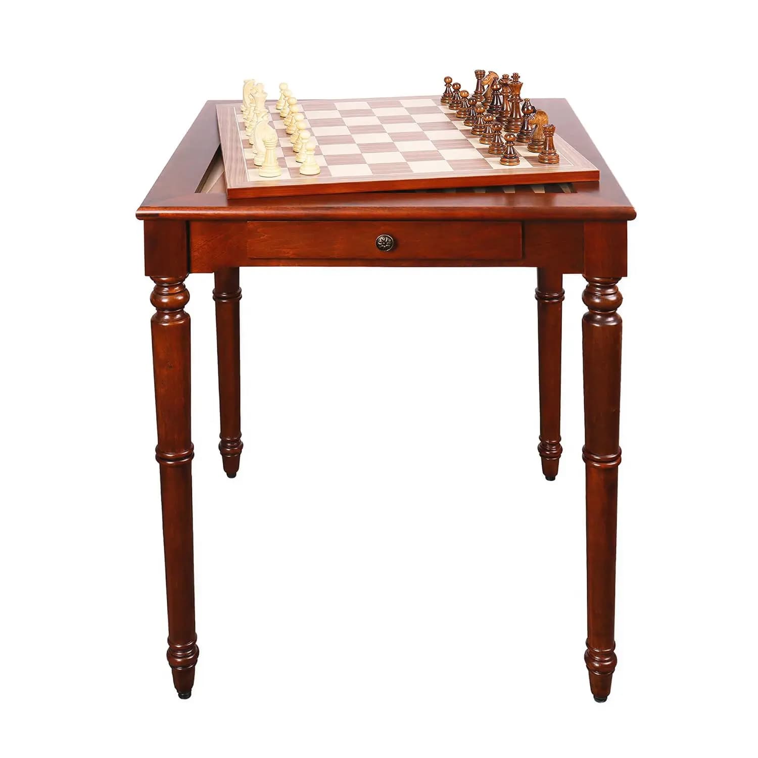 3-in-1 Chess Checkers Backgammon Game Table Set With Pieces, Customized