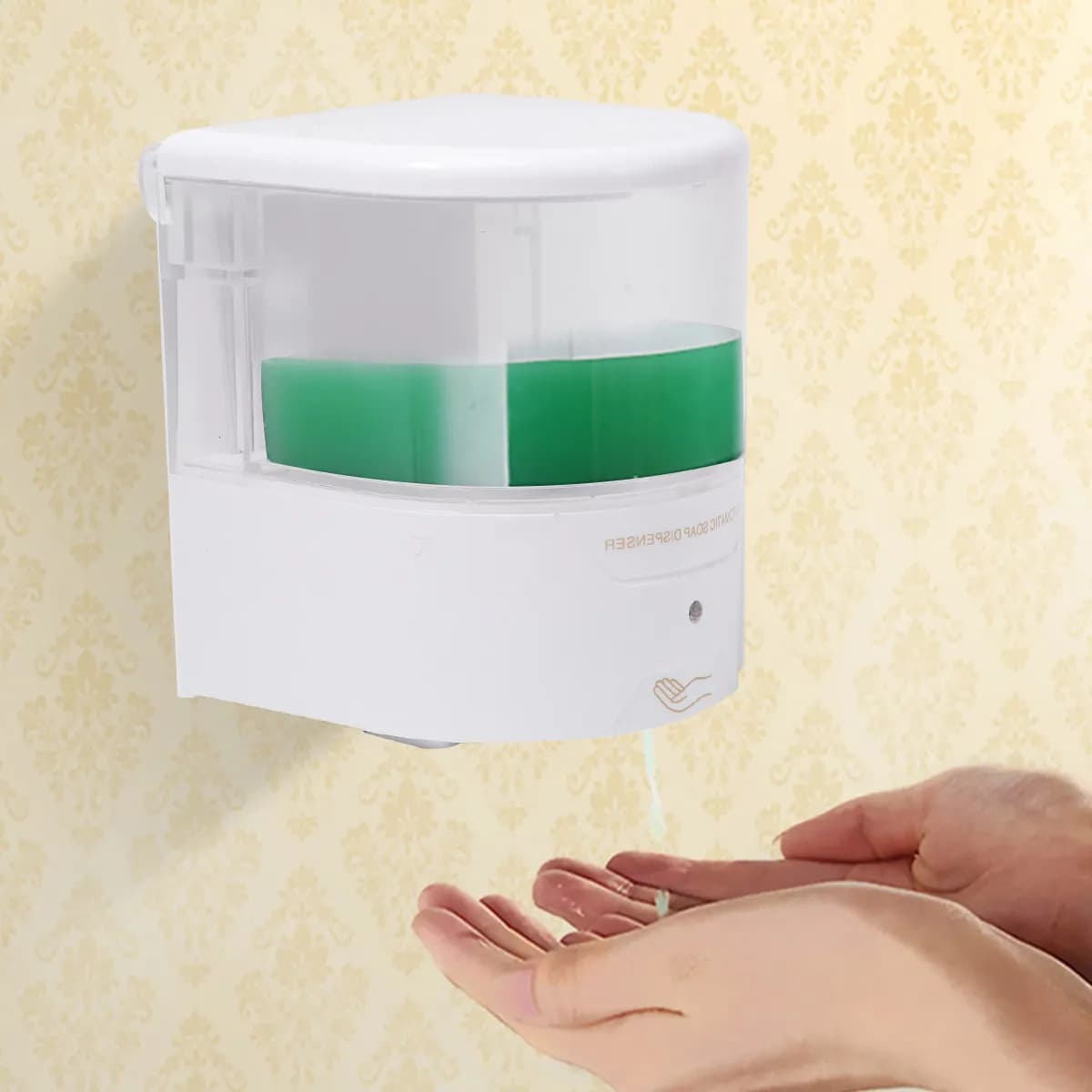 Dispenser Automatico di Sapone a Parete con Sensore Touchless per Cucina, Bagno, Ristorante e Uso Domestico