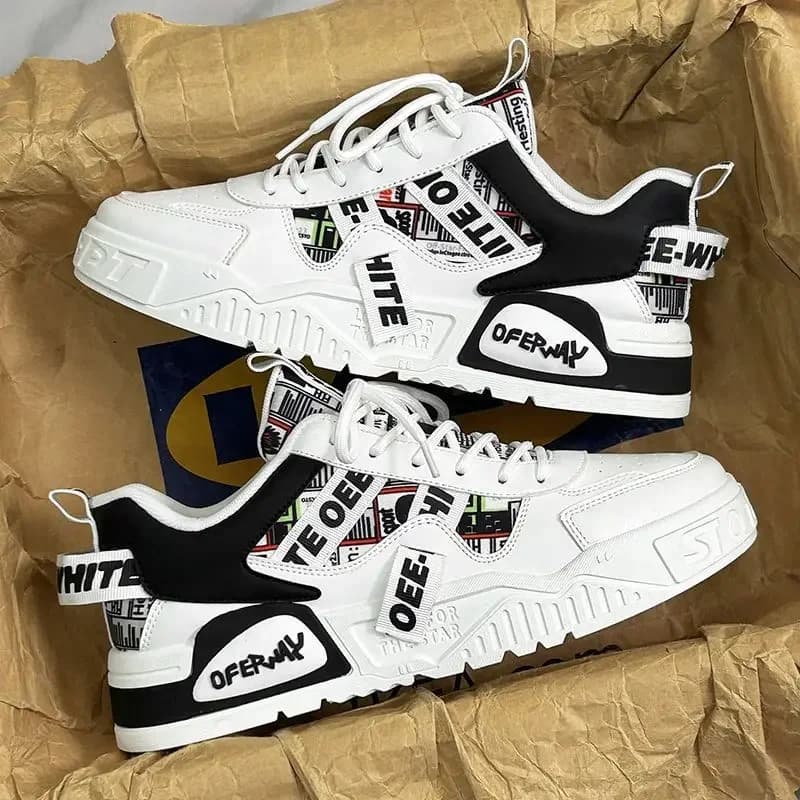 Fashion Casual Fashion Leather Sneakers New Men's Skateboard Shoes Outdoor Sport Running Shoes Hiking Tennis Platform Luxury Footwear