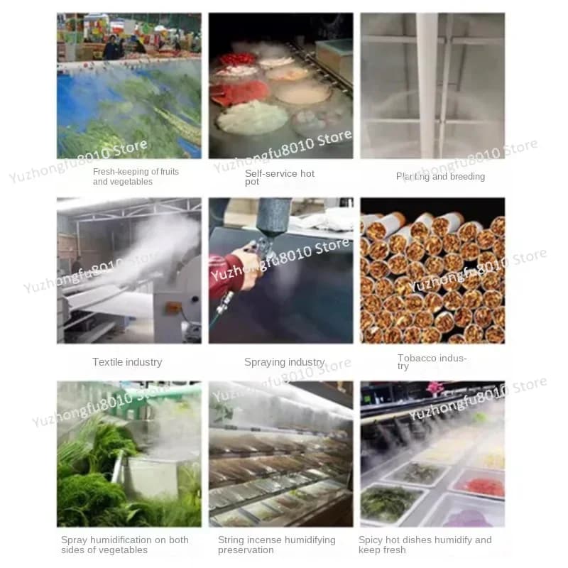 Umidificatore ad ultrasuoni con volume di nebbia Spruzzatore industriale commerciale per la conservazione della freschezza delle verdure Rimozione elettrostatica di grande potenza