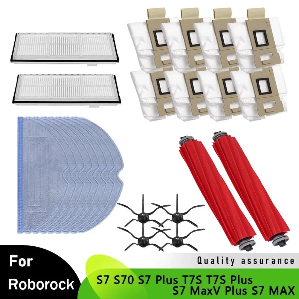 Spazzola principale per Roborock S7 S70 S7 Plus T7S T7S Plus S7 MaxV Plus S 7 MAX Spazzola a rullo per pavimenti Accessori Robot Pezzo di ricambio Mop Bag