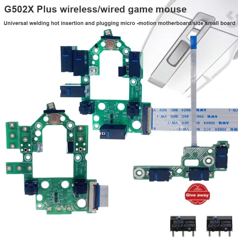 Hot Replaceable Universal Micro Switch & Accessories for Playside Panel Board Wireless/G502X PLUS Compatible Wired