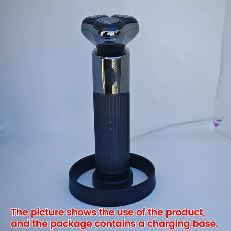 Charging base for regulating barba with USB-C port to recharge and expose the barba rule