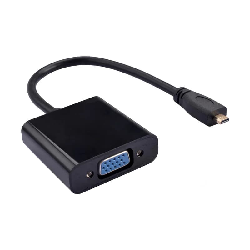 Adattatore da micro HDMI maschio a femmina VGA Convertitore cavo video micro HDMI attivo a VGA per proiettore portatile HDTV