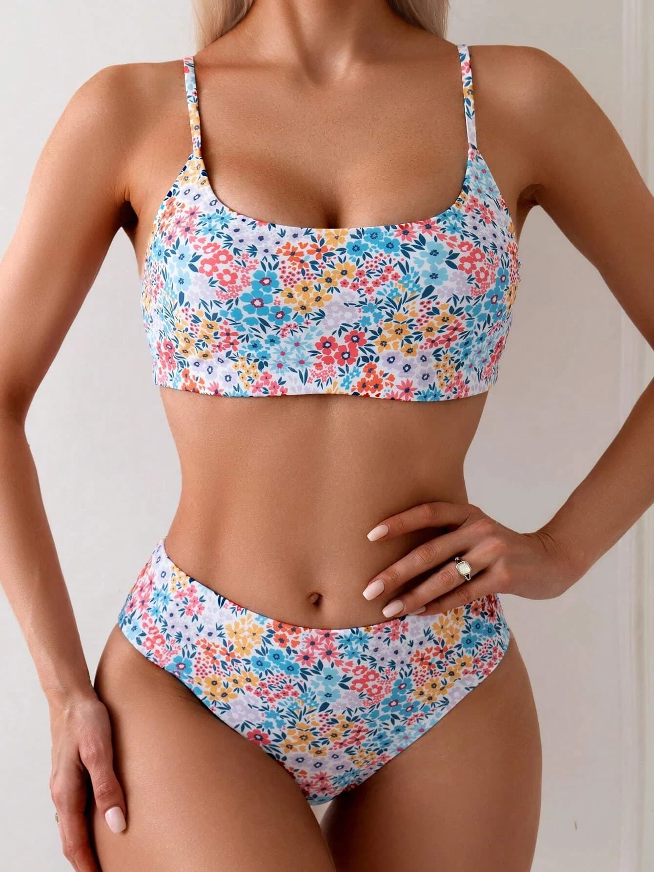 2025 High Life bikini swimsuit with shoulder straps Woman Sexy printed swimwear Swimsuit Beachwear