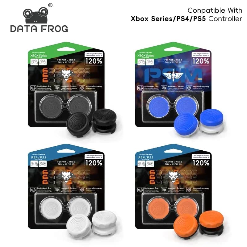 DATA FROG Impugnature per pollice FPS ad alto aumento per controller di gioco Cappucci per stick analogici ergonomici Impugnatura migliorata Accessori per giochi Galaxy