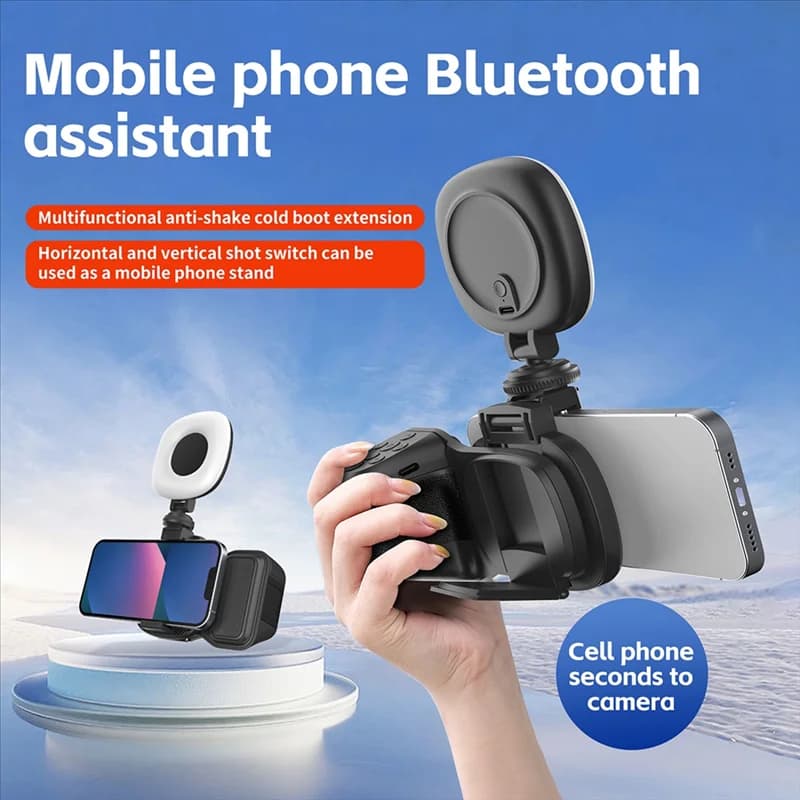 ABWP-Telefono Bluetooth Palmare Sefile Stick Maniglia Stabilizzatore Vlog Selfie Luce di riempimento Accessori per fotografia