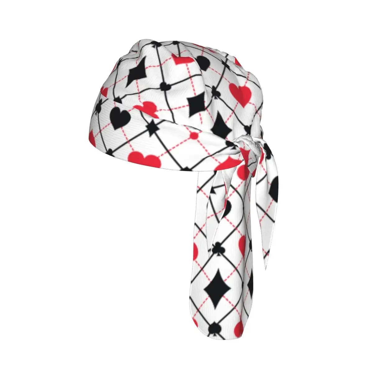 Cycling Breathable Cycling Headwear Playing Cards Poker Print Quick-Dry Bicycle Scarf Cap