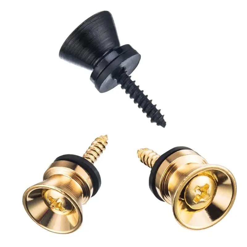 TUREBG 72 Pezzi Bloccacinghia per Chitarra in Metallo, Perni Terminali a Testa Piatta per Chitarra Acustica, Classica, Elettrica, Basso, Ukulele