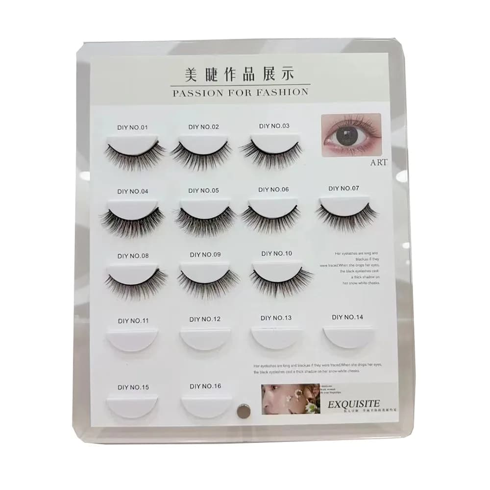 Detachable false eyelash display Metal stand 10/12/16/20 grills Acrylic eyelash support Large dust proof volume