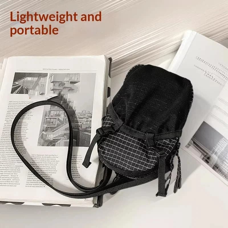 Water Resistant Outdoor Storage Pouch Adjustable Shoulder Strap Attachment for Camping Climbing Store Phone Water Bottle Snacks