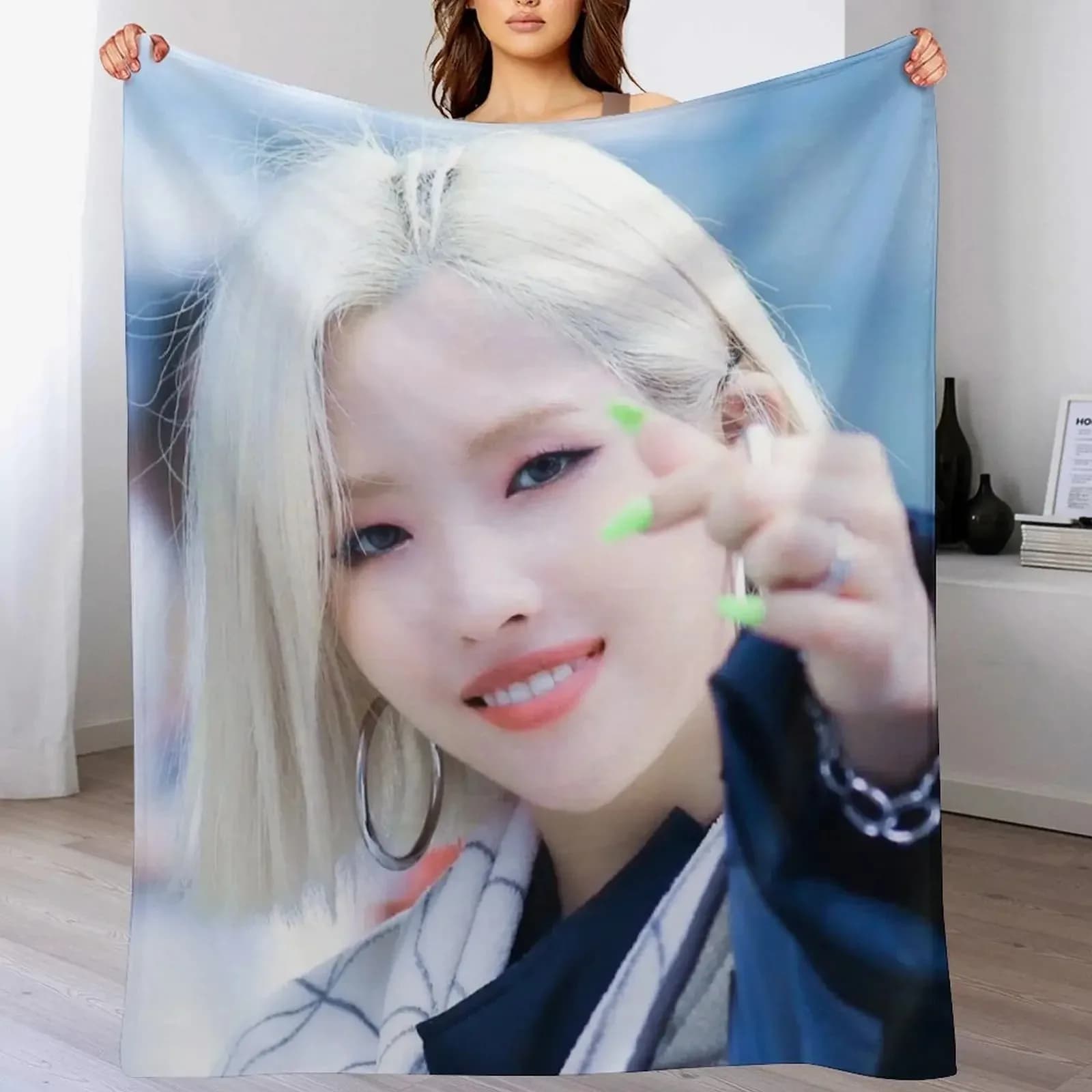 Coperta G(I)-DLE Soyeon per neonati, decorativa, per divano, sacco a pelo, coperte sottili