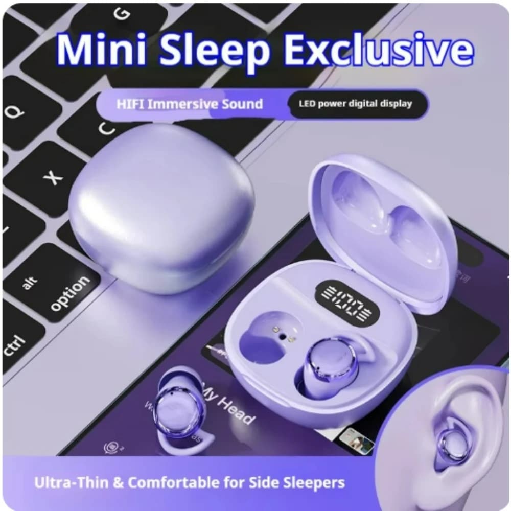 Original X62 Pro Sleep Earbuds Tiny Headphone Sport Stereo Bluetooth Earphone Hidden Noise Cancelling Wireless Headset