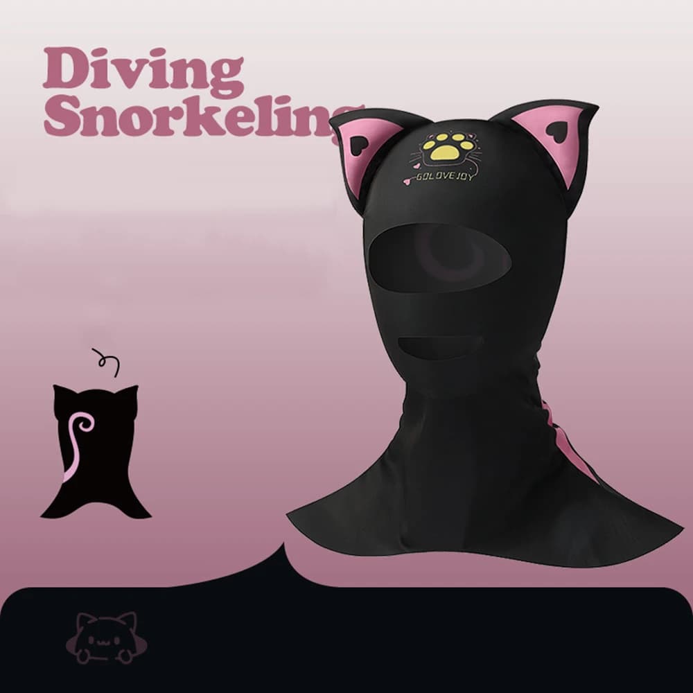 Cuffia da sub Protezione solare UV Maschera a pieno facciale Copri collo per la testa Cappelli da nuoto elastici Sci Abbigliamento sportivo per immersioni