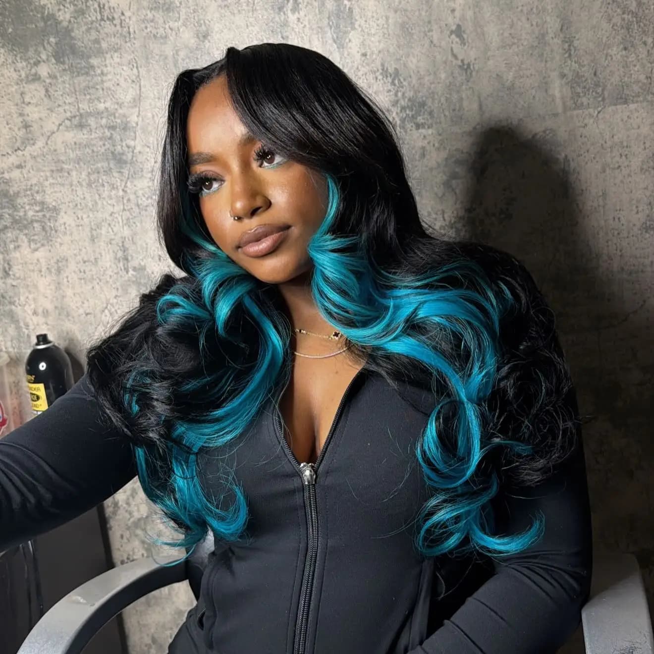Highlights Ombre Blue Colored New Arrived Glueless 13x6 13x4 HD Lace Front Human Wig For Women Pre Plucked Body Wave Glueless