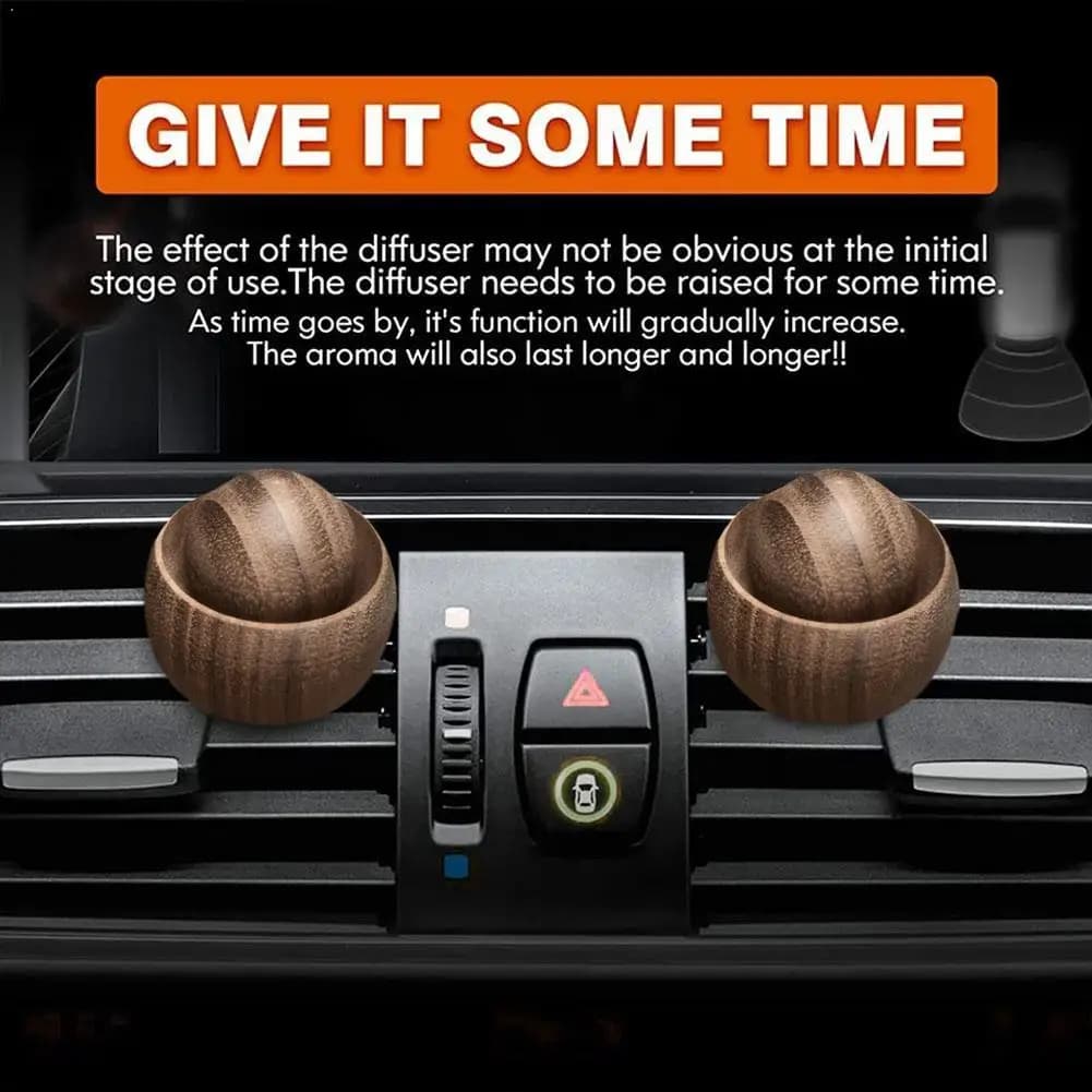 Wooden fragrance diffuser for cars Air vents for cars Deodorant for environments Black walnut odor remover for interior car Living room Bathroom