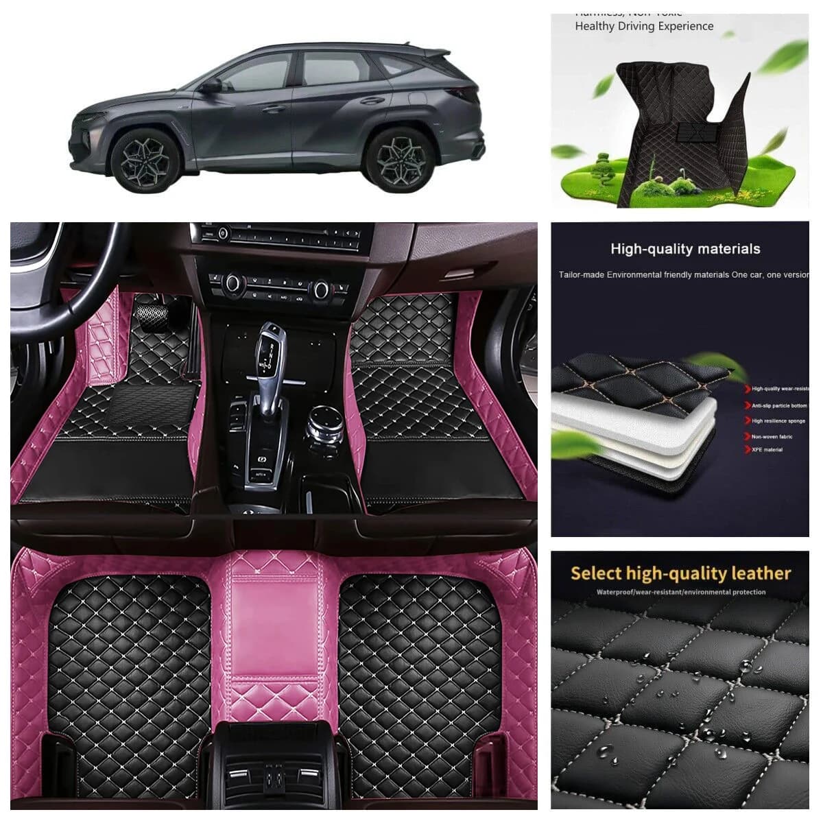 Tappetini per auto personalizzati impermeabili in pelle PU 3D per Honda Civic 2005-2023 anni Tappeti per auto Coche Accessori Fodere