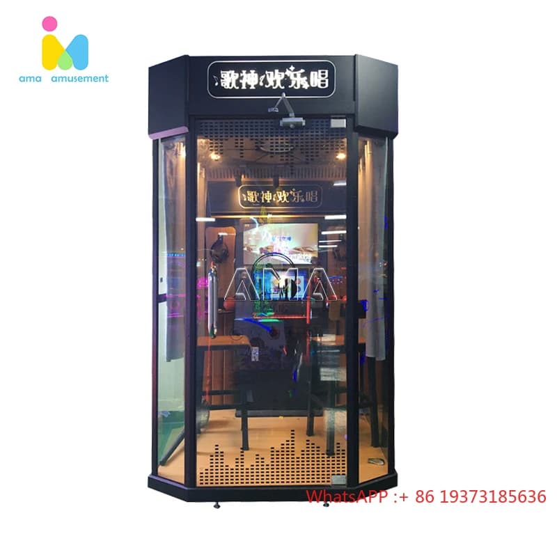 AMA Sala da canto commerciale Cottage Box Mobile Karaoke Bar Mini Ktv Booth Mini Karaoke Booth Machine