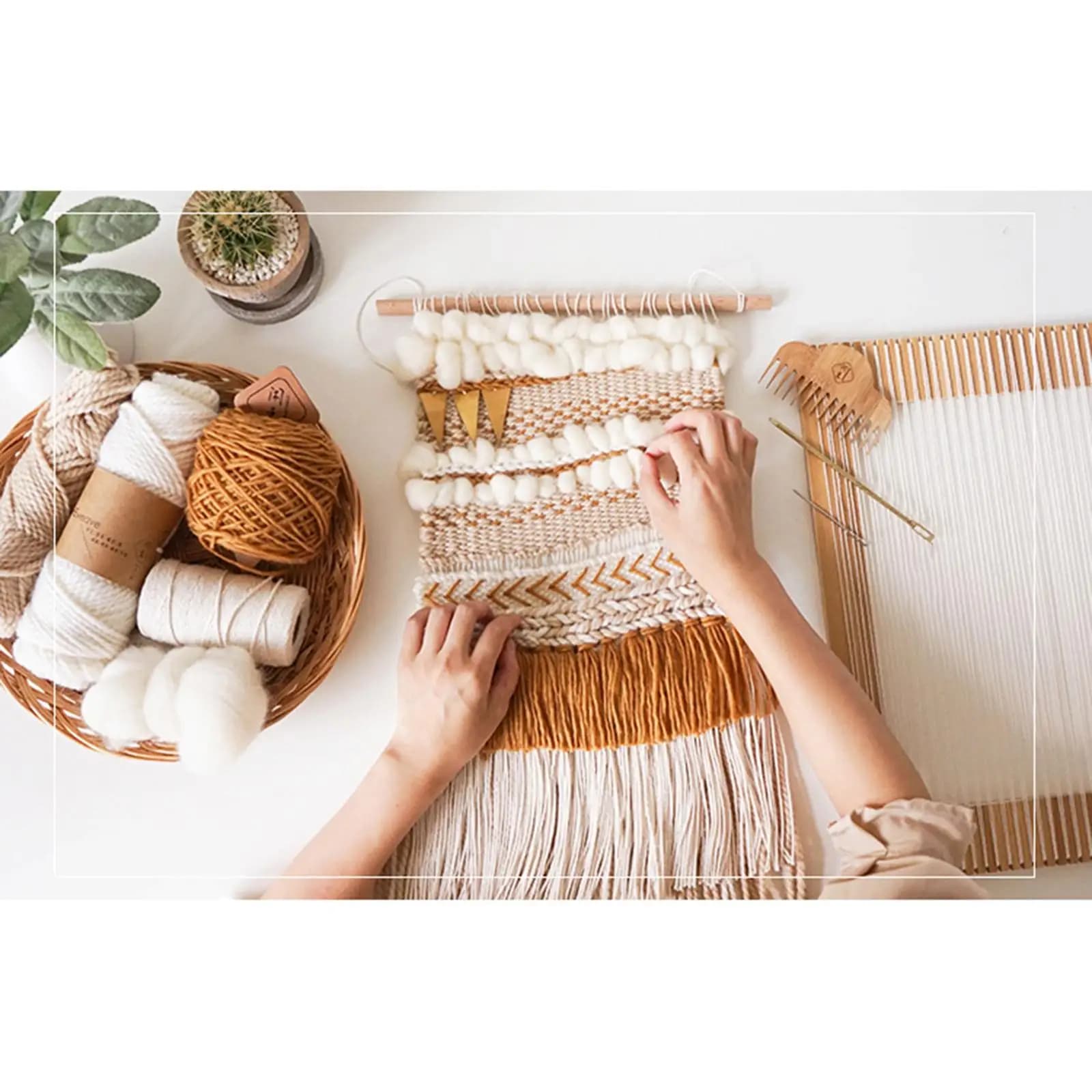 Set di 5/6 bastoncini in legno per telai a mano, aghi per tessitura e navette per la creazione di maglioni, cappelli e sciarpe