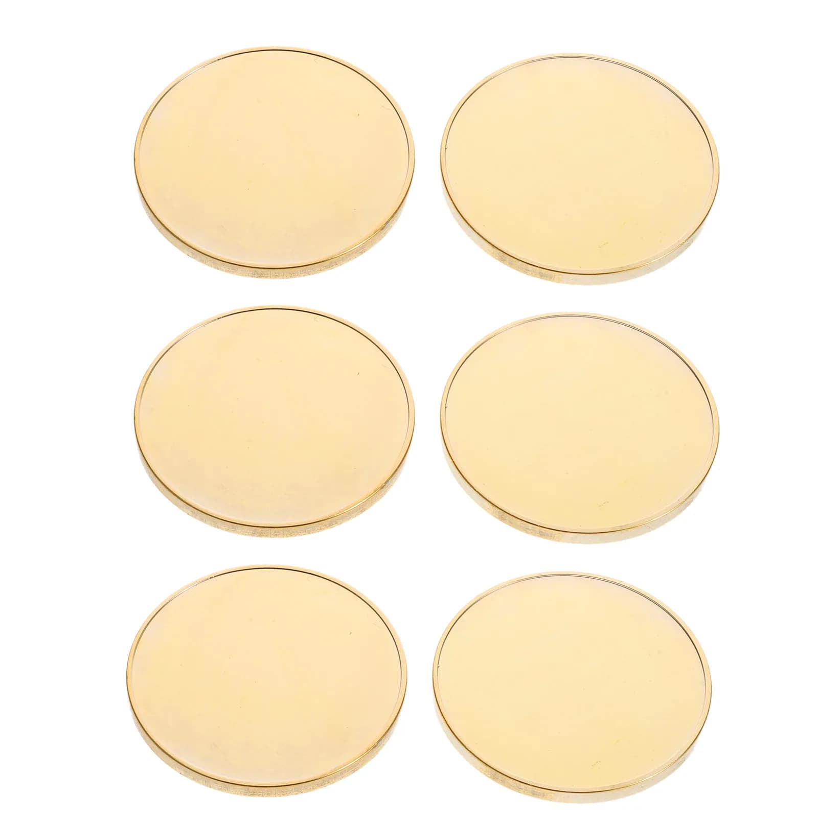 Set di 6 Monete Rotonde in Metallo Incisione Laser Personalizzabile 1,73 Pollici Kit Fai-da-Te per Creazione Gioielli