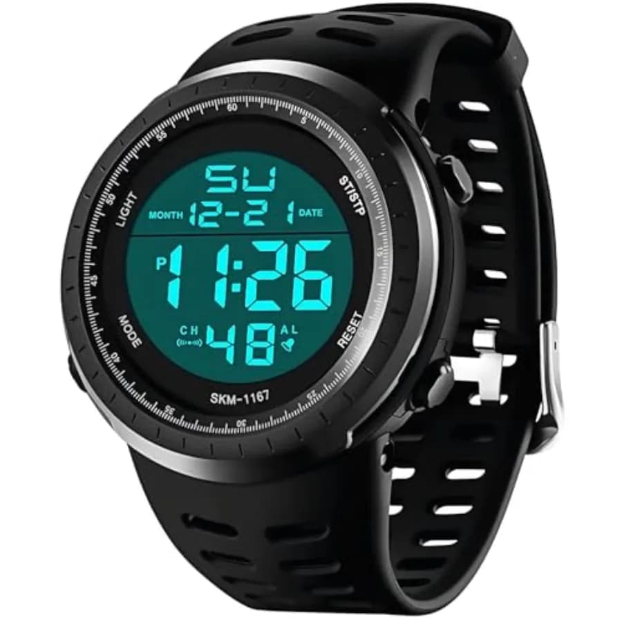 Orologio Digitale da Uomo LYMFHCH, Orologi Militari Sportivi Impermeabili per Uomo, LED Casual con Cronometro e Sveglia, Orologio Tattico Militare