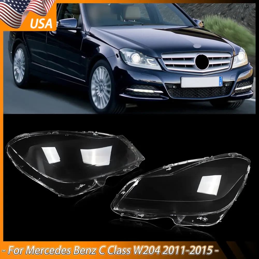 Faro Copriobiettivo Per Mercedes Benz Classe C W204 C250 C300 C350 C63 AMG 2011-2015 Paralume Lato Sinistro Destro Faro Ombra