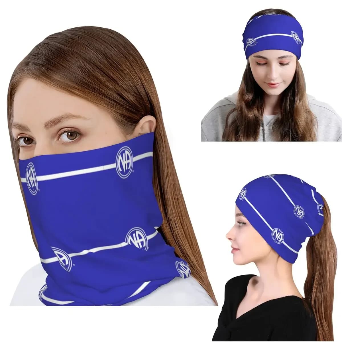 NA - Narcotics Anonymous Bandana Neck Gaiter Wrap Scarf Warm Headband Beanies Hat Unisex Adult Winter