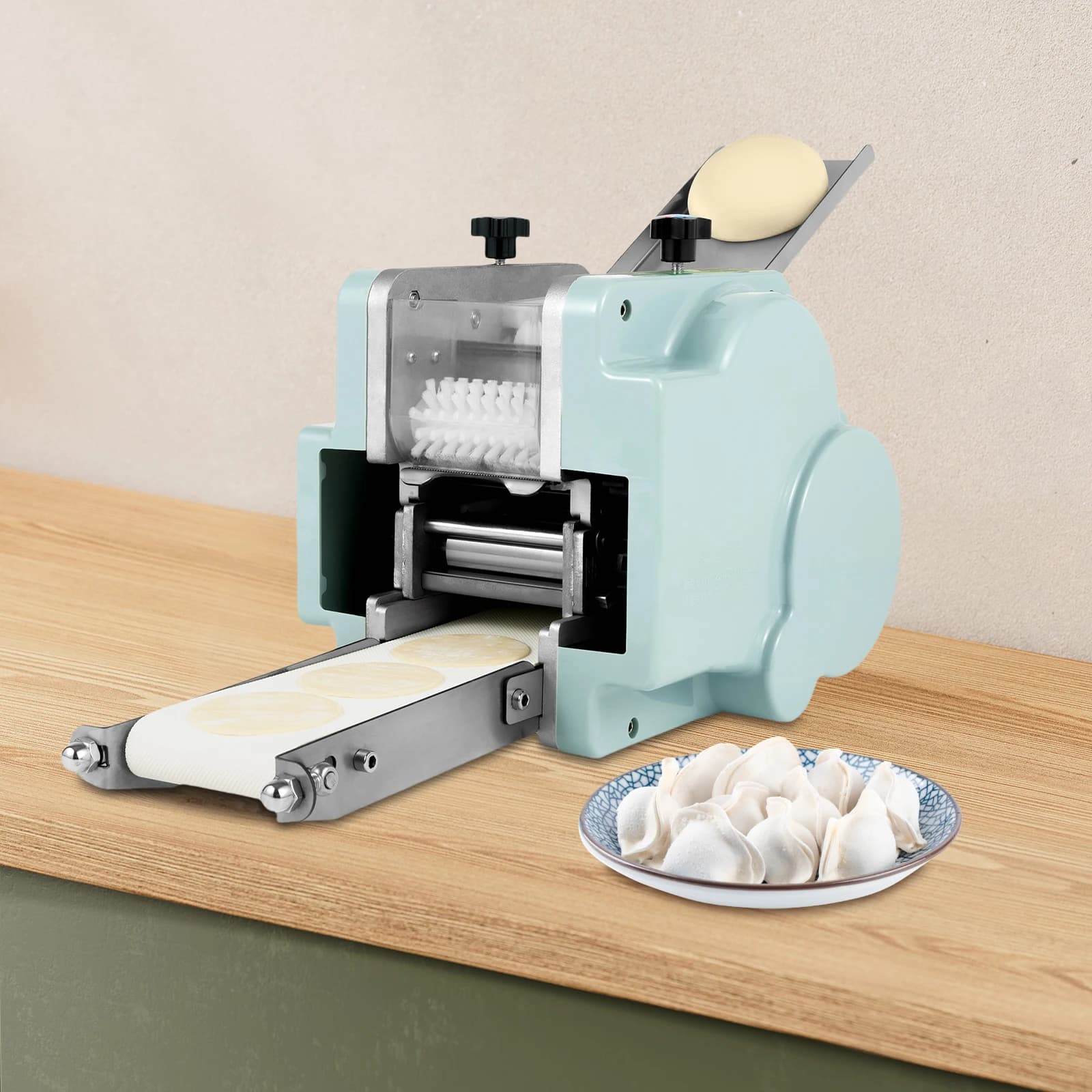 Macchina Automatica Elettrica Commerciale per Fare Involucri per Ravioli 110V con Stampo da 8cm per la Produzione di Pasta