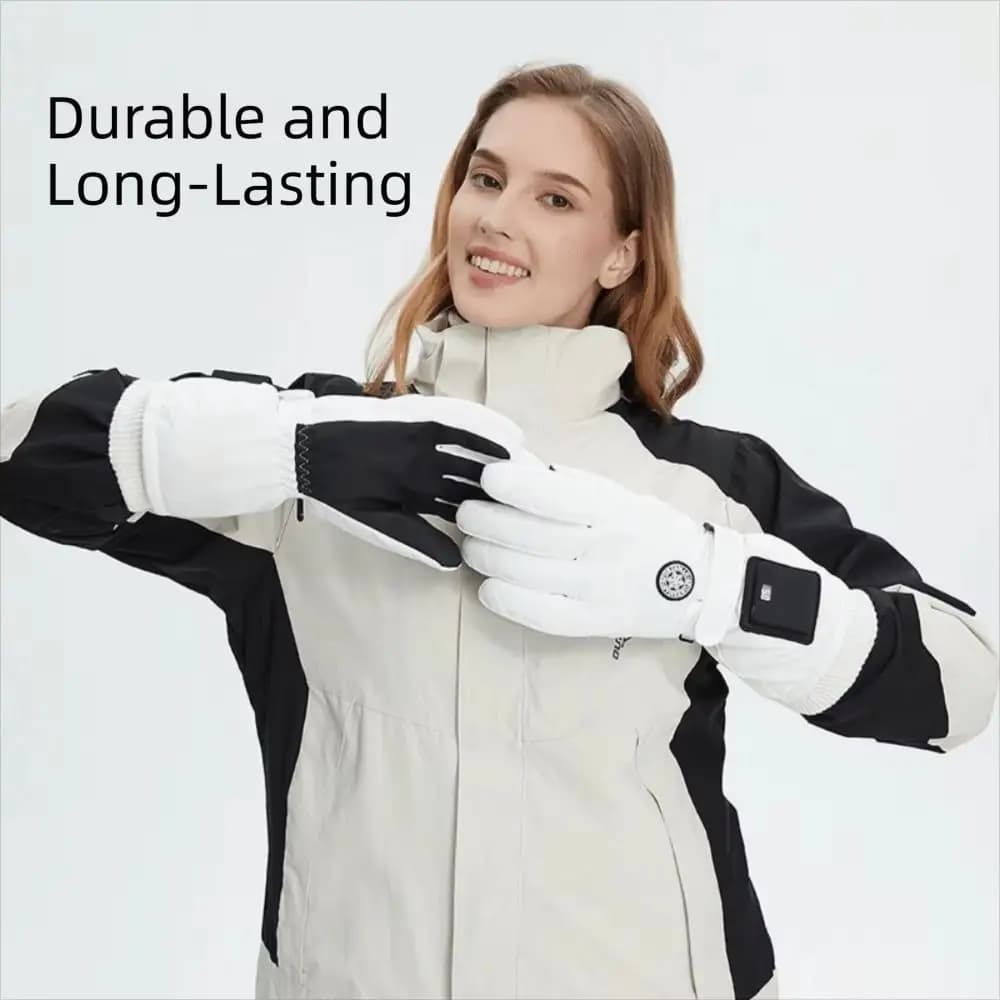 Windproof Electric Heated Gloves Waterproof Thickening And Velvet Smart Heated Gloves Touch Screen Cold-Proof