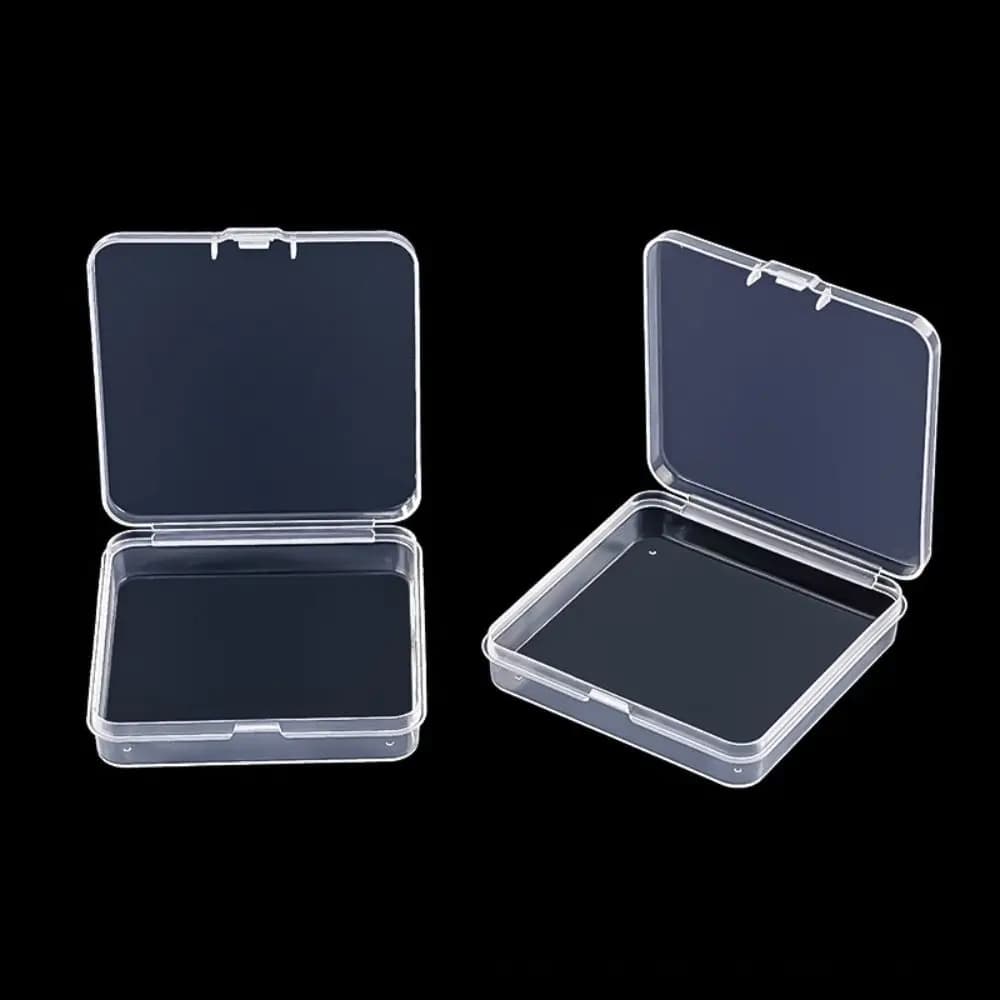 Square Portable Box for Packing and Conservation, Transparent and Resistant, Organizer for Small Items, Plastic Cover for Fishing Accessories
