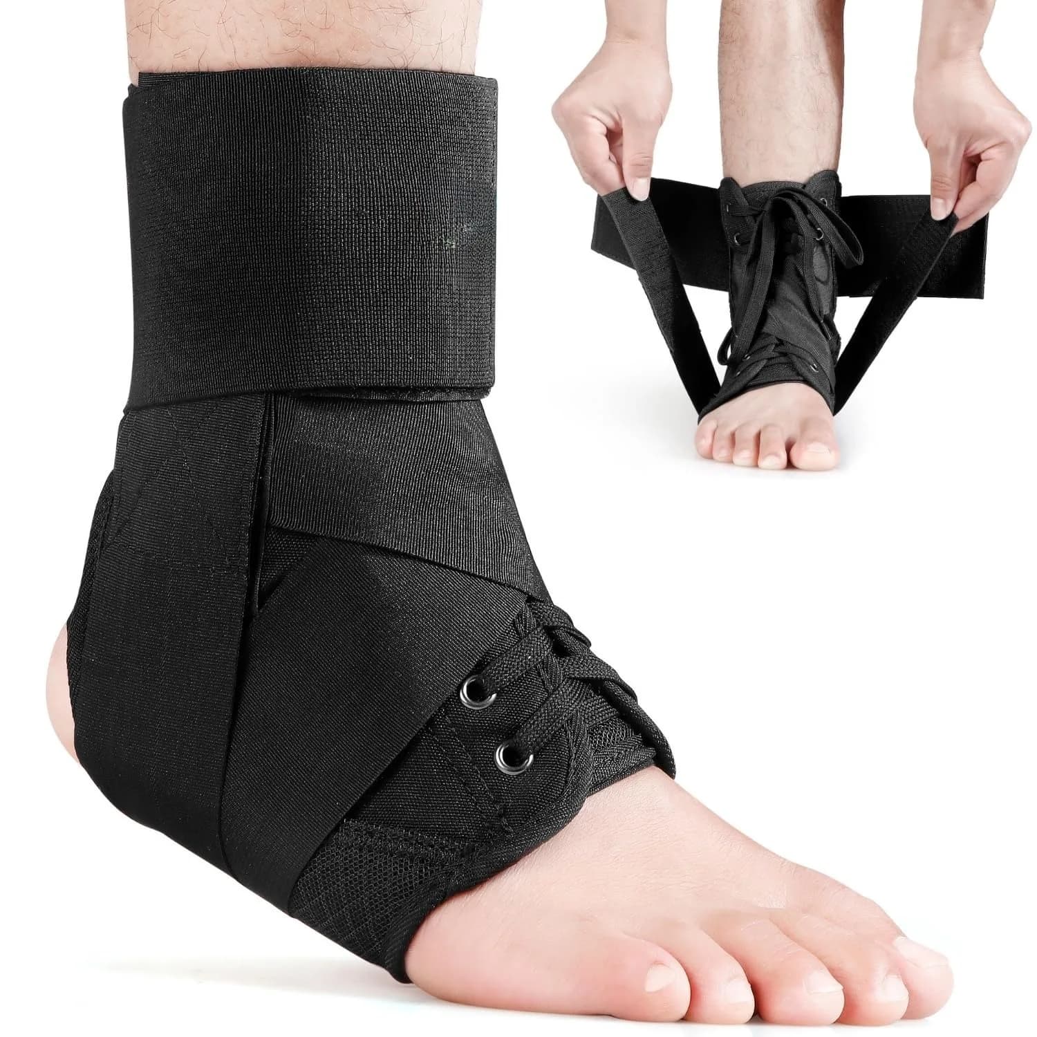 1 Pezzo Fascia Regolabile per Caviglia, Supporto Elastico per Sport, Protezione per Distorsioni e Lesioni