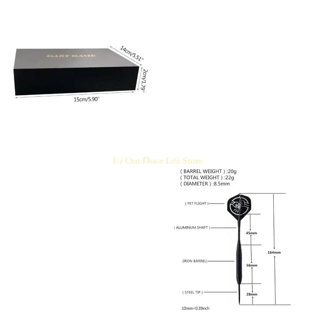 Darts punta in acciaio da 77uf, 22 grammi freccette in metallo 13 pezzi VOLI RIPOSTA+ALBERO ALLUMINUM MABINE MABINE
