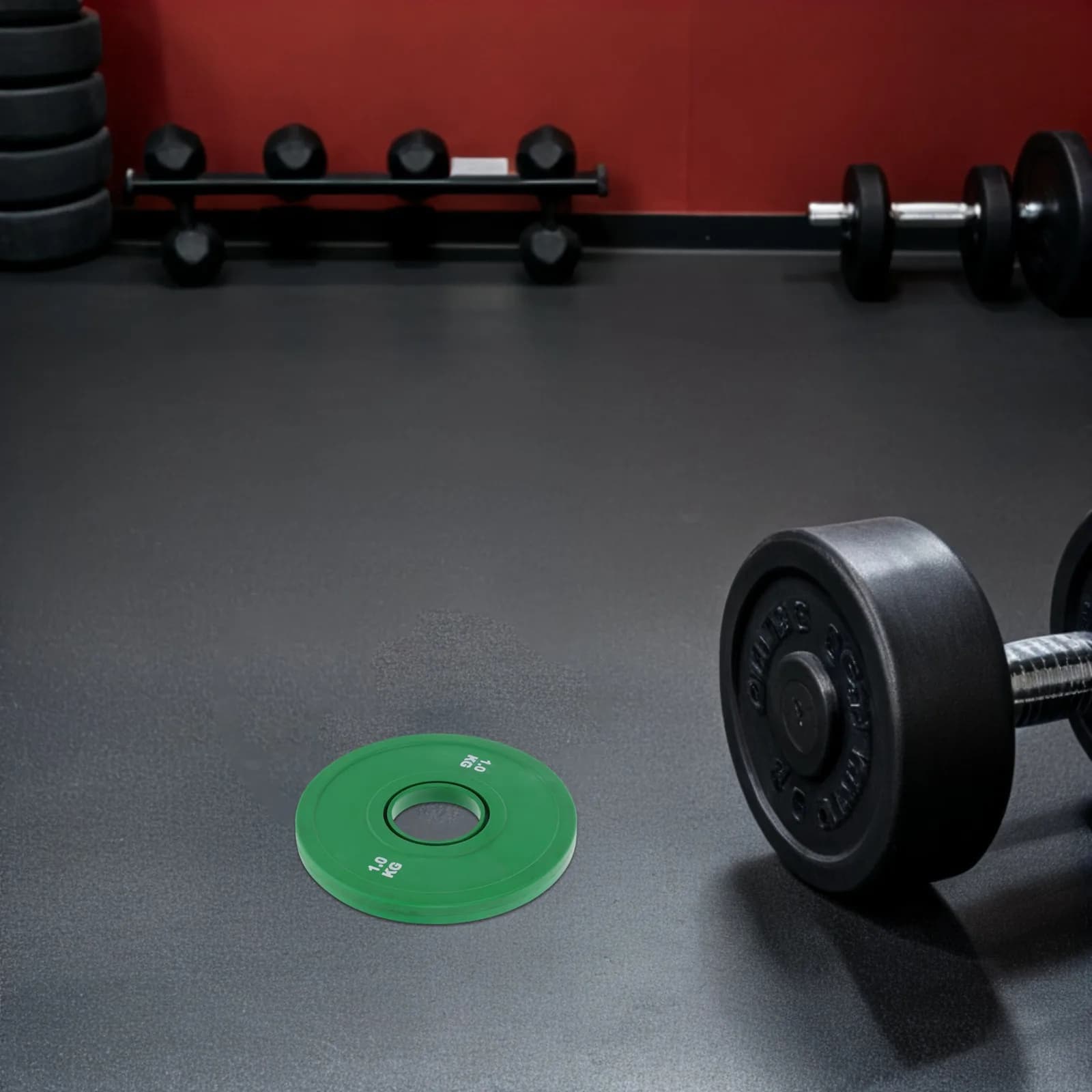 Rubber Weight Plates Barbell 1Kg Colored Training Bumper Fractional Plate Stable Accurate Strength Workout Rubber Coated