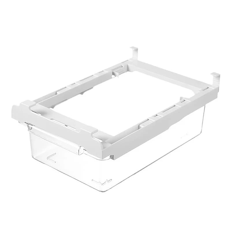 Contenitore Trasparente Sottopensile per Frigorifero, Organizer per Frutta Verdura e Uova, Scatola Salva Spazio per Cucina