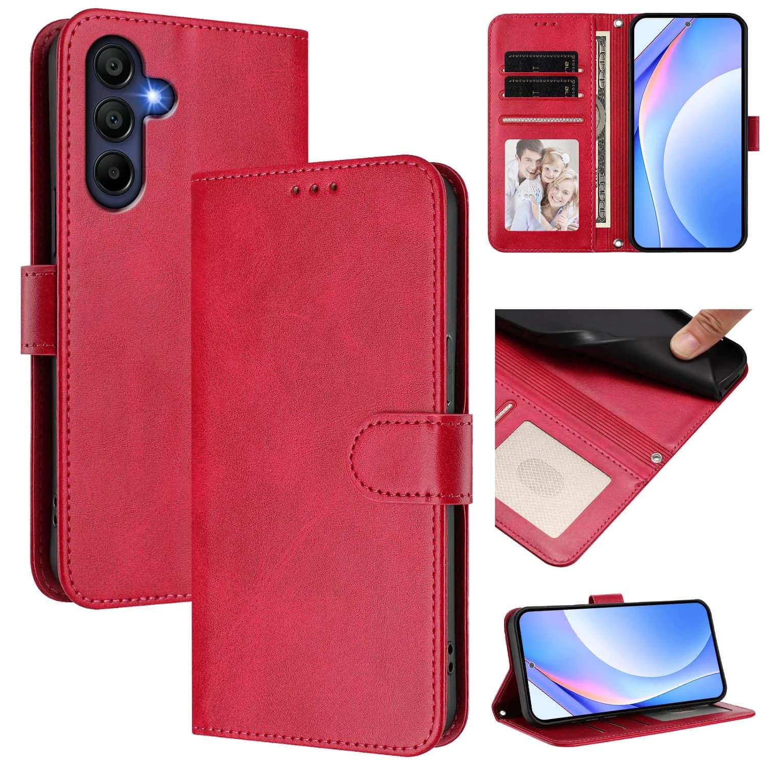 WEFOR per Samsung Galaxy A36 A35 A32 A26 A25 A24 A23 A16 A15 A14 A13 A12 Custodia a Portafoglio con Blocco RFID e Porta Carte, Cover Flip