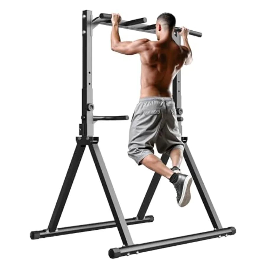 Stazione per Trazioni, Barra per Trazioni per Palestra Domestica, Dip Station, Power Tower, Attrezzatura per Allenamento della Forza e Fitness