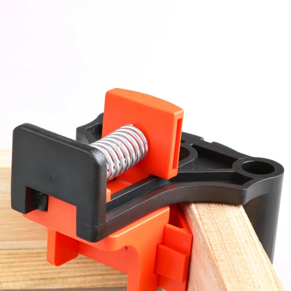 Morsetto ad angolo retto da 90 gradi Clip di fissaggio Cornice per foto Morsetto angolare Apparecchio di posizionamento per utensili manuali per la lavorazione del legno