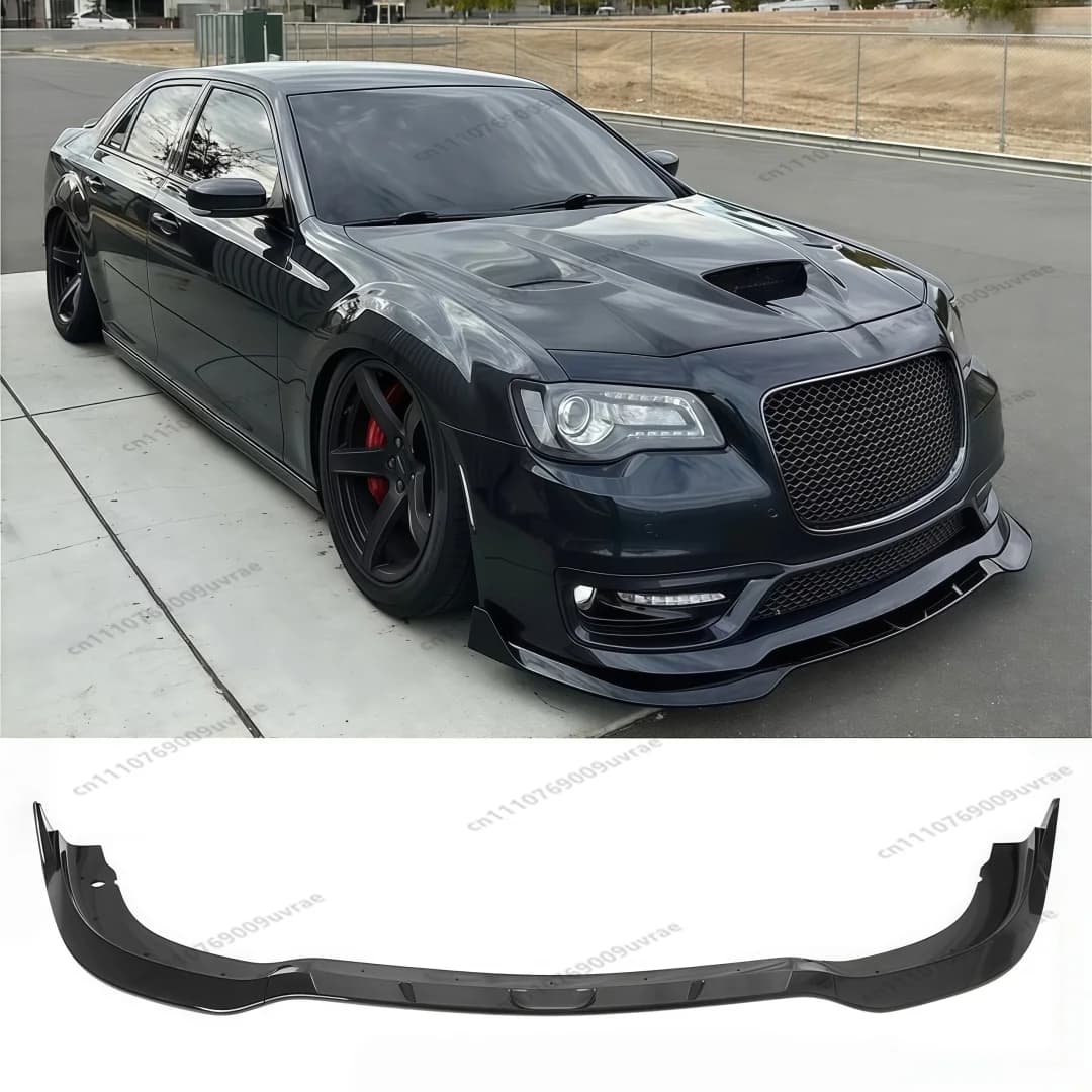 SRT Style For Chrysler 300 C Touring L 2015-2023 Glossy Black Front Lip Bumper Spoiler Splitter Diffuser Guard Body kits Tuning