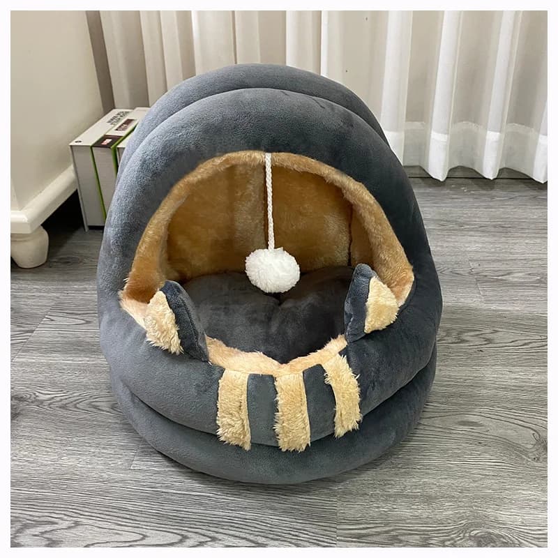Cat Bed House Kennel Nest Round Pets Sleeping Cave Kitten Beds Pet Basket accogliente Kitten Lounger Cushion Cat House tenda Dog House
