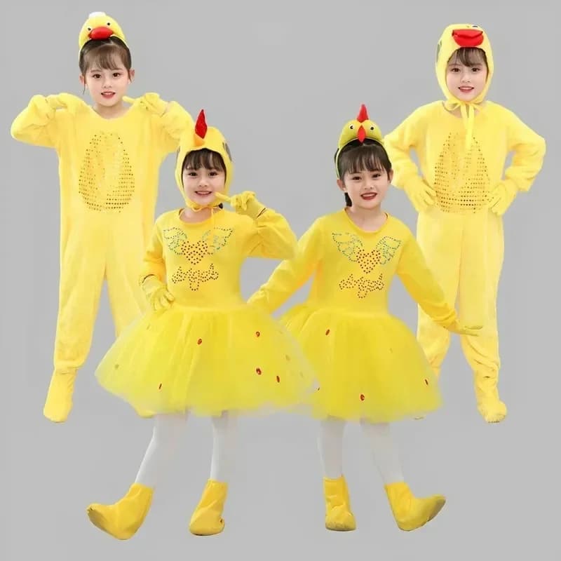 Duck and Chick Cosplay Outfit Animal Costume and s Yellow Duck Dancing Cute Clothes Chick Ugly Duckling Goose