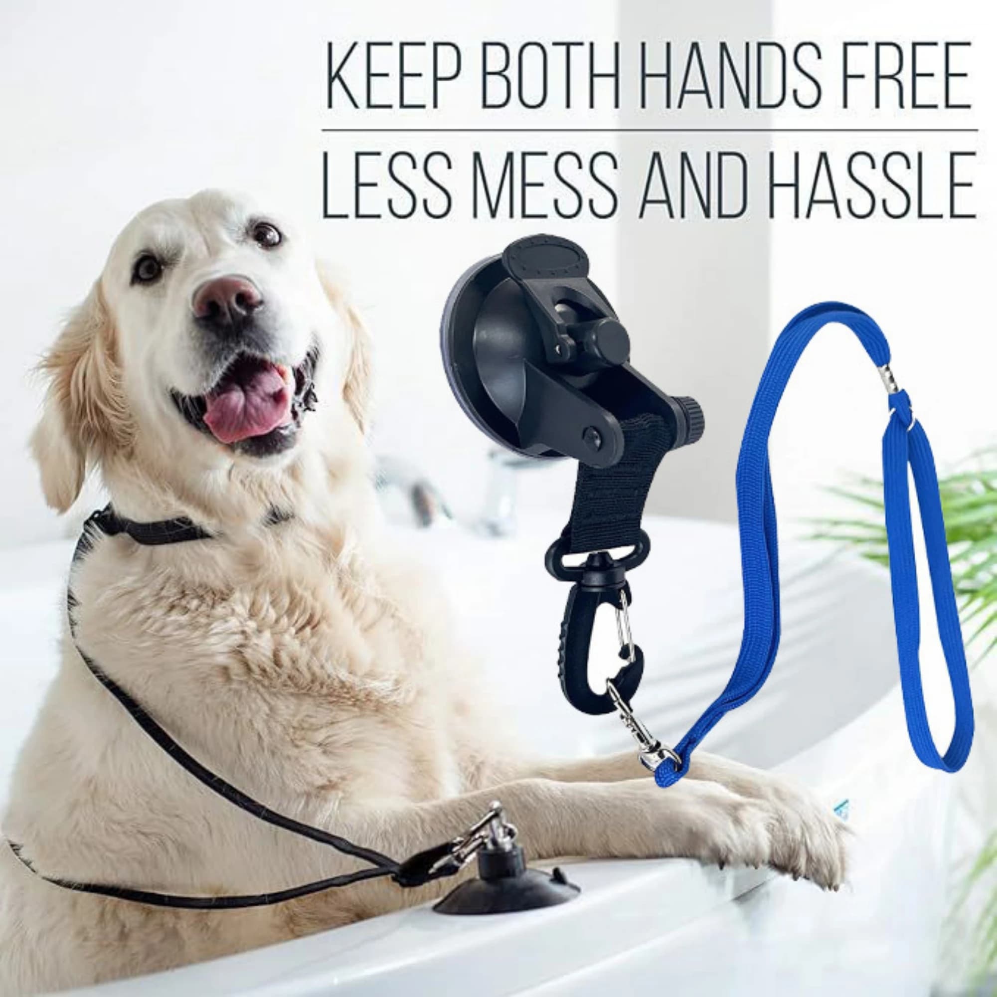 Tether da bagno per cani con ventosa anelli di ritenuta per vasca da toelettatura per cani da compagnia e corda di sicurezza fissa per cani e gatti regolabile per doccia per animali domestici