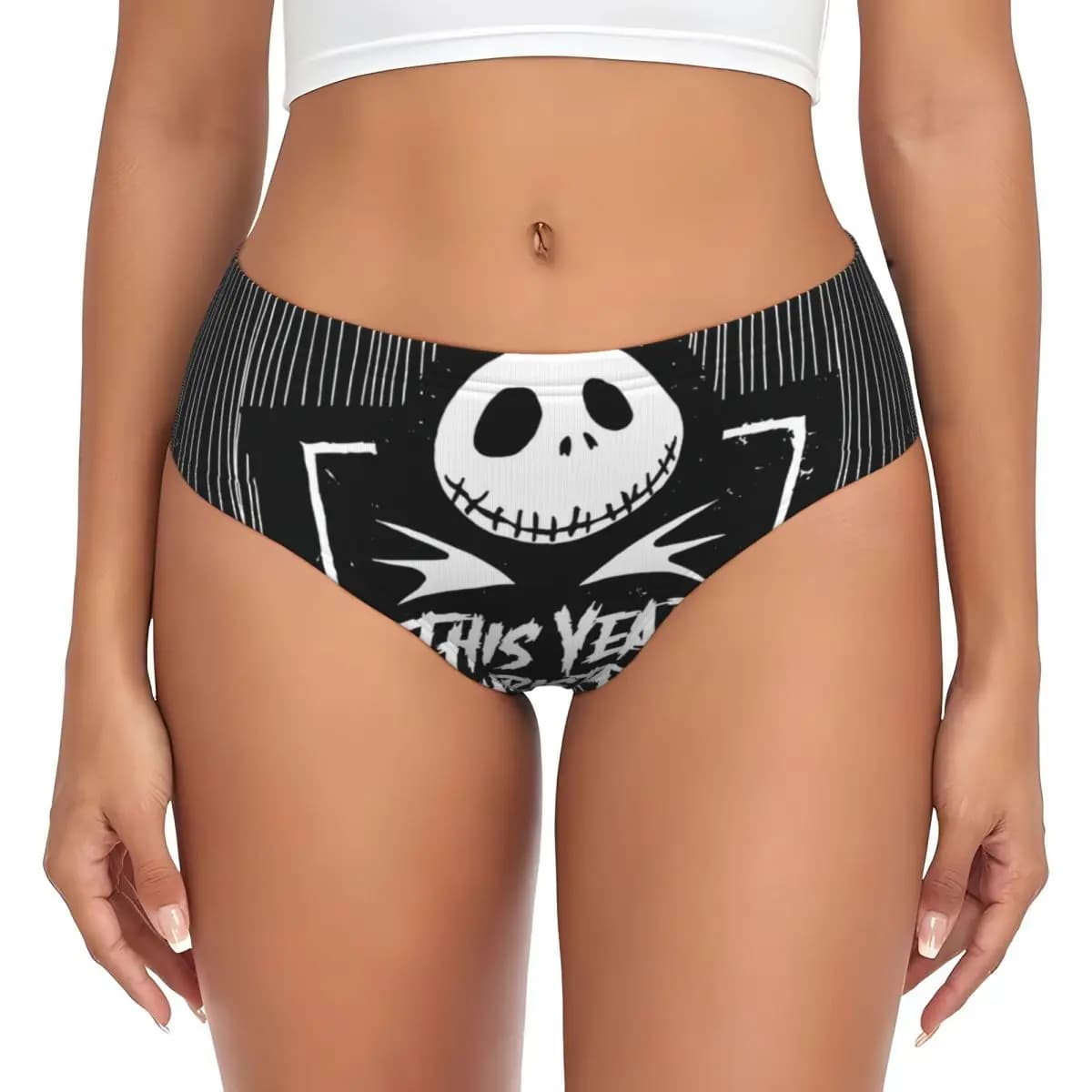 The Nightmare Before Christmas, elastic and comfortable women's briefs, briefs with Sally and Jack