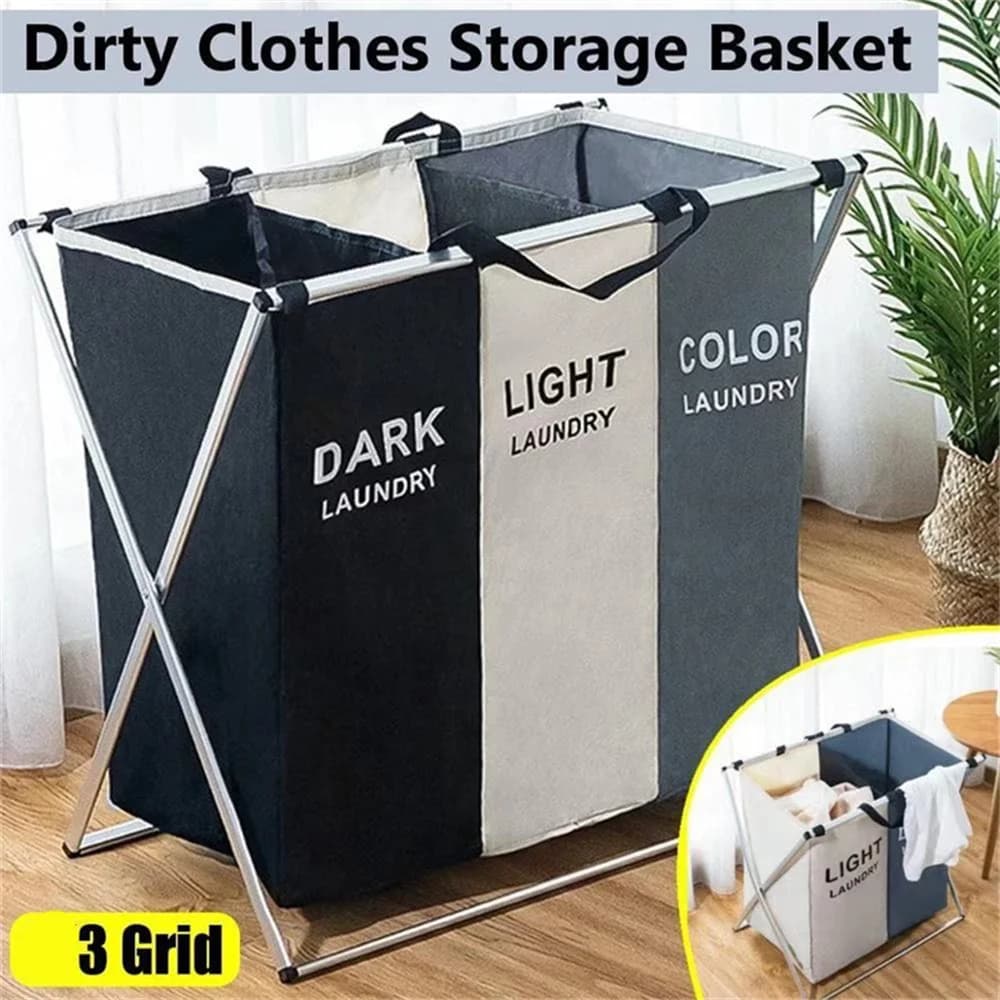 1-3 grills basket for linen folding clothes dirty organizer bathroom basket waterproof large basket for linen two new size