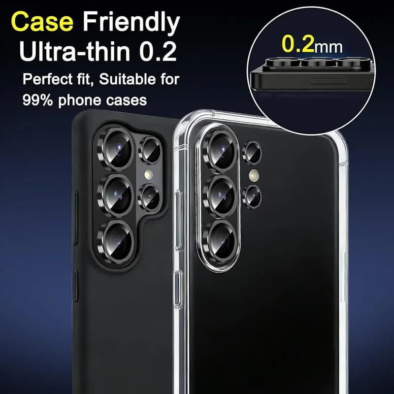 1Set For Samsung Galaxy S26 Ultra S25 S24 Ultra Camera Lens Protector Tempered Glass Camera Cover Screen Protector Metal Scratch