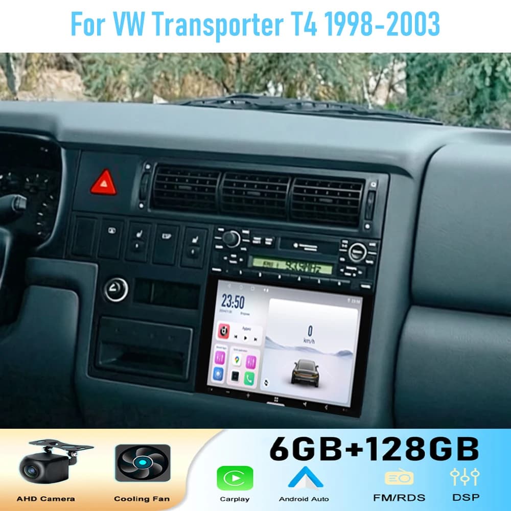7'' For VW Transporter T4 1998-2003 GPS Car Radio Wireless Apple Carplay Android 15 Multimedia Player Stereo GPS Navi WIFI BT