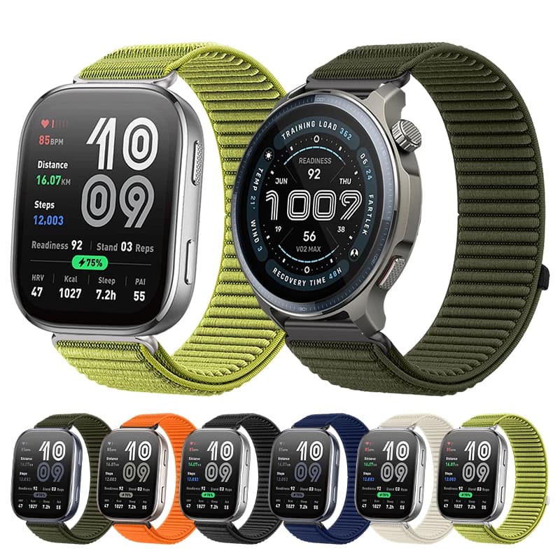 Cinturino in nylon da 22 mm per cinturino leggero traspirante Amazfit Helio adatto per cinturino Smartwatch Amazfit Balance 2/Bip 6/Cheetah Pro