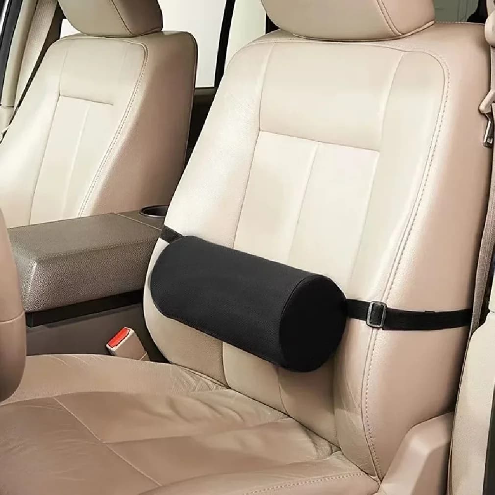 Cylinder Lumbar Spine Back Support Cushion Waist Pillow Memory Foam Car Seat Support Pad for Auto Chair Driver Comfort