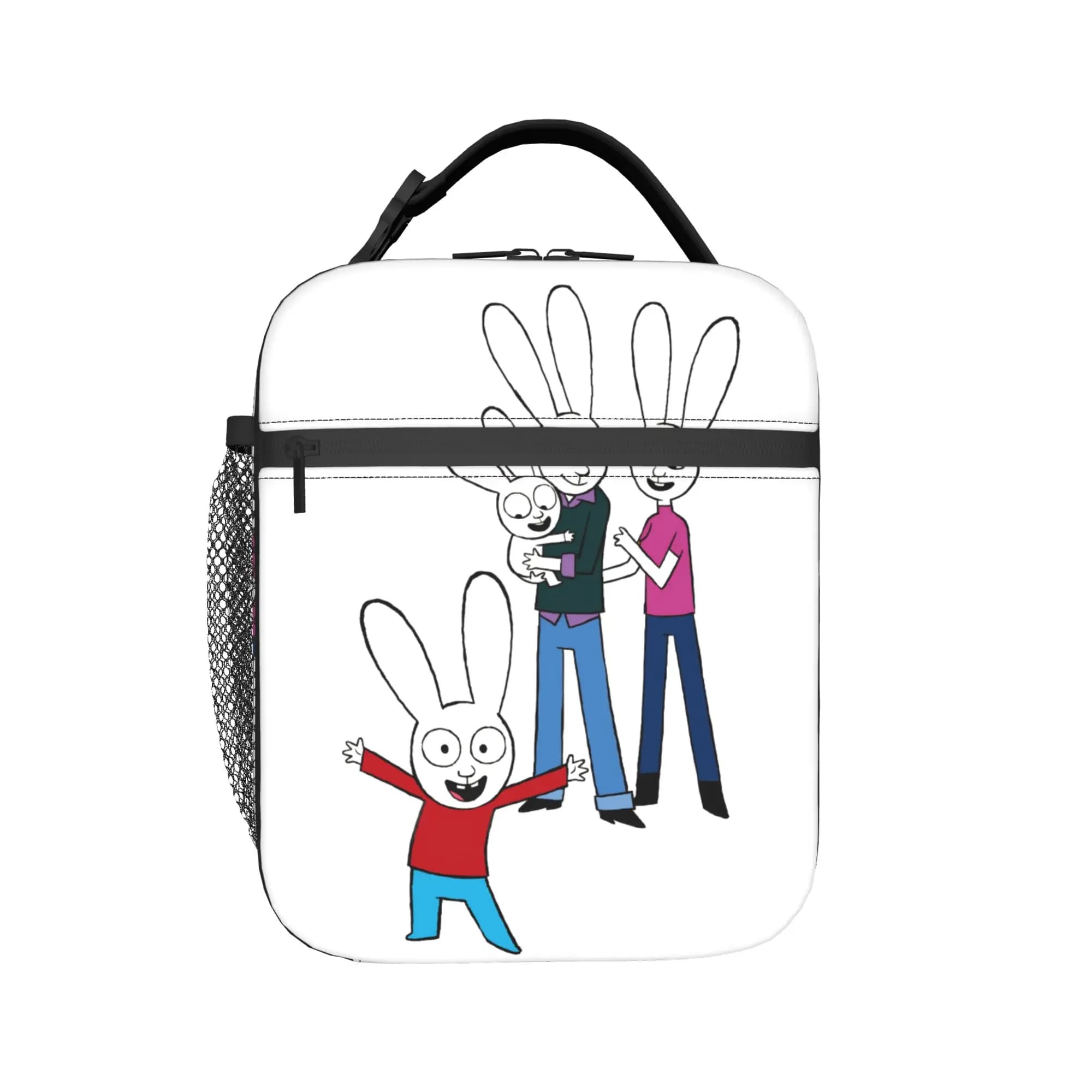 Simons Super Rabbit Post Insulated Lunch Bag Cooler Bag Reusable,Meal Container High Capacity Tote Lunch Box Food Handbag