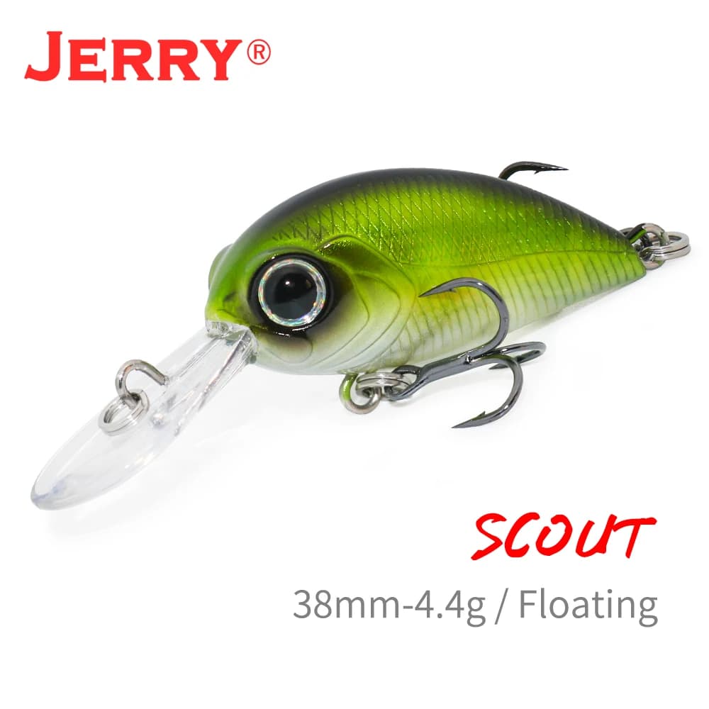 Jerry Scout Diving Micro Trout lure Fishing Plug 4.2g 4cm Light Rock Fishing Topwater Wobblers galleggianti esca manovella d'acqua dolce ba