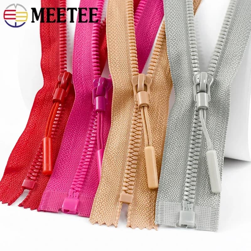 2/5/10 pezzi Meetee 5 # Cerniera in resina 15/20/25 cm Close-End 40-80 cm Open-End per borsa da cucito Indumento Abbigliamento Chiusura Cerniere Kit di riparazione